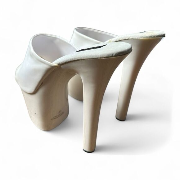 Ellie White Platform High Heel Shoes – Size 8 - Picture 5 of 12